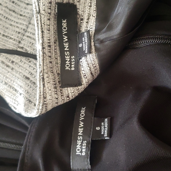 JONES New York Black And Silver Tweed Dress Suit. - Picture 13 of 16